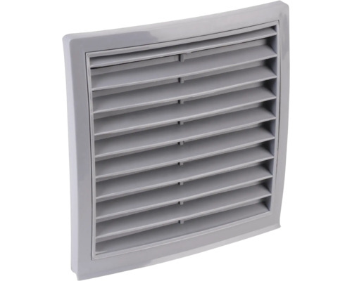 Grille extérieure Rotheigner pour raccord rond avec moustiquaire gris DN 100 mm Grille d''aération en plastique
