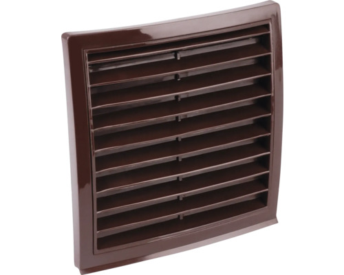 Grille extérieure Rotheigner pour raccord rond avec moustiquaire marron DN 125 mm Grille de ventilation brun foncé