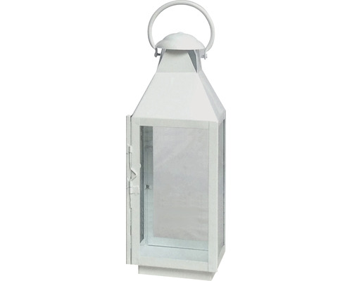 Lanterne Lafiora métal 20 x 19 x 56 cm blanc