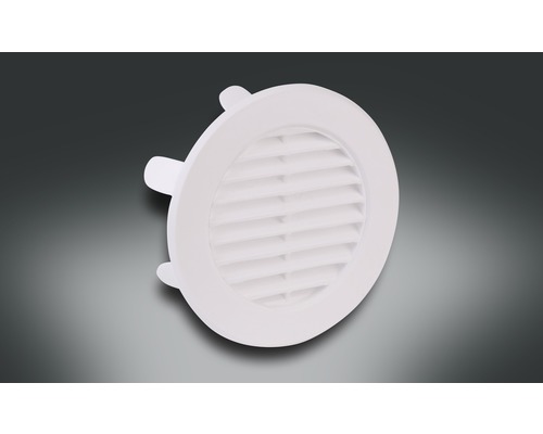 Aération murale Rotheigner avec lamelles et ressorts de serrage blanc DN 88 mm Soupape à disque ronde en plastique pour la ventilation