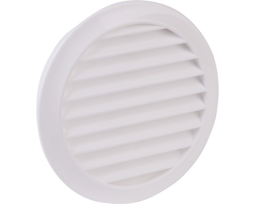 Aération murale Rotheigner avec moustiquaire plastique blanc DN 100 mm Diffuseur d''aération rond en plastique