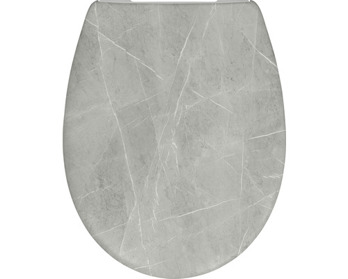 Abattant WC form&style Java Motif Avec système d'abaissement automatique 540760 Abattant de WC aspect marbre