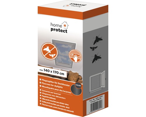 Moustiquaire home protect pour fenêtre de toit sans perçage anthracite 140x170 cm