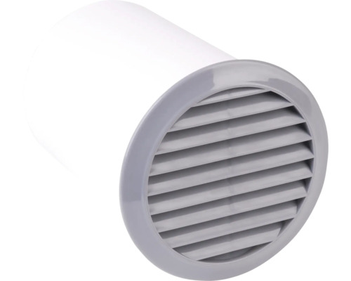 Aération murale Rotheigner avec tubulures de 150 mm plastique gris DN 100 mm Tuyau de ventilation avec lamelles