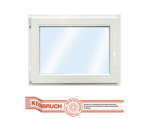 Kunststofffenster RC2 VSG ARON Basic weiss 900x750 mm DIN Links