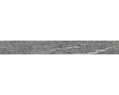 Plinthe de carrelage Pietra di Vals dark 7x60 cm Gros plan d''une surface de tapis de pierre