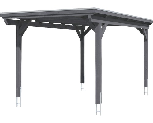 Carport en bois avec toit plat pour l''extérieur