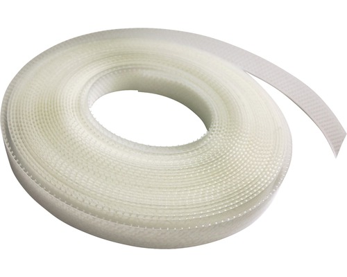 Klettband home protect selbstklebend transparent 9,5 mm x 5,6 m Aufgerollter Klettkabelbinder