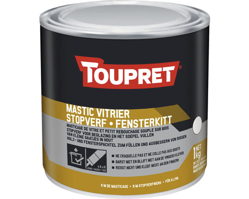 Mastic pour bois et de vitrier blanc 1 kg