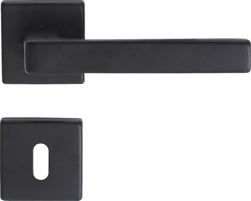 Rosettengarnitur BB Miami Square Alu schwarz matt Rosettengarnitur BB Miami Square Alu schwarz matt