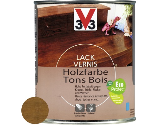 Vernis pour bois mat satiné chêne rustique 1 l Boîte de vernis à bois