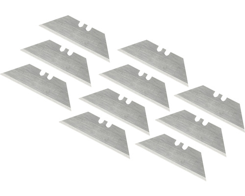 Zehn Trapezklingen aus Metall