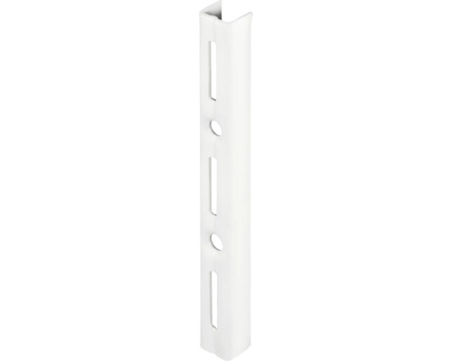 Dolle Rail mural 1 rangée 145 mm blanc Équerre d''étagère avec trous oblongs