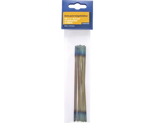 Lames de scie à chantourner 127 x 3 x 0,5 millimètres, 15 dents par pouce, 10 pièces