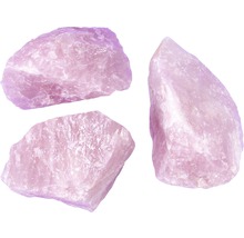 Drei Stücke Rosenquarz