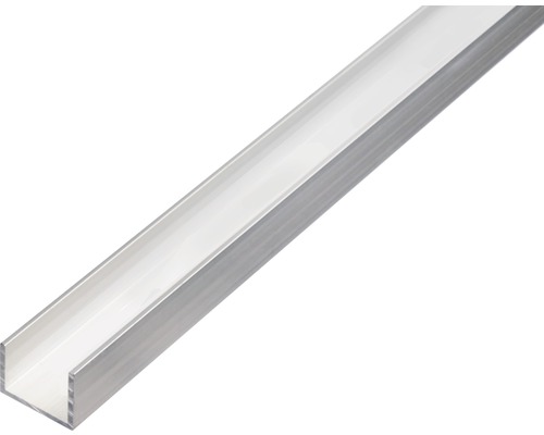 U-Profil Aluminium silber 10 x 8 x 1 x 1 mm 1 m