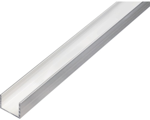 U-Profil Aluminium silber 16 x 13 x 1,5 x 1,5 mm 1 m