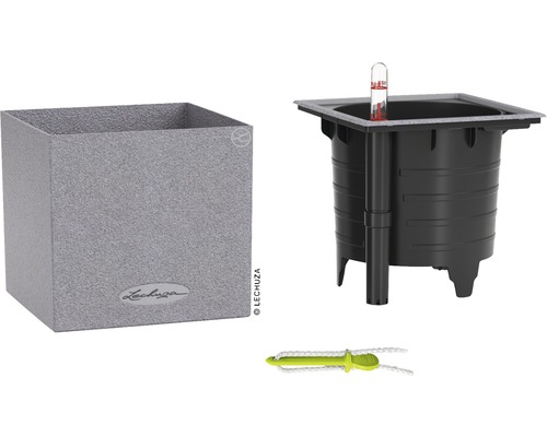 Pot de fleurs Lechuza Cube avec système d''irrigation