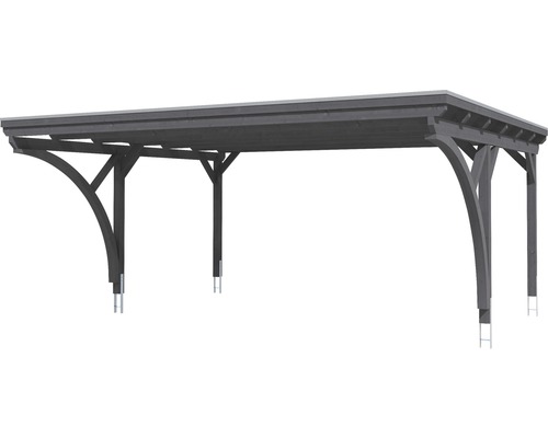 Abri de voiture en bois indépendant avec toit plat