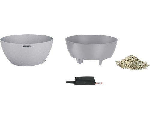 Blumenkasten-Set mit Pflanzeinsatz, Wasserstandsanzeiger und Substrat