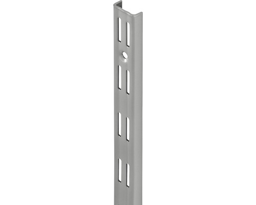 Dolle Rail mural 2 rangées 495 mm argent Montant d''étagère en métal avec fentes