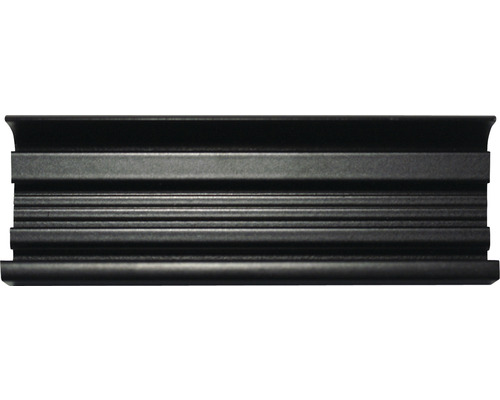 U-Seitenführung S3 22mm schwarz für Plissee nach Mass