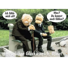 Postkarte Herzlichen Glückwunsch, Oldie! 14,8x10,5 cm