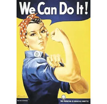 Rosie the Riveter-Motivationsplakat mit der Aufschrift Wir schaffen das!