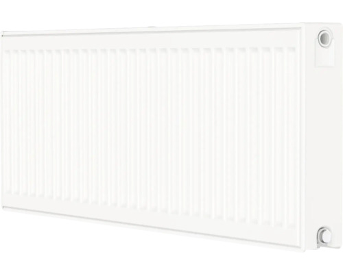 Radiateur à vanne Rotheigner type DK (22) 8 connexions (latérales, en bas à droite ou à gauche ou raccordement central) 400 x 1200 mm blanc sans languettes de fixation Radiateur pour le chauffage de pièces