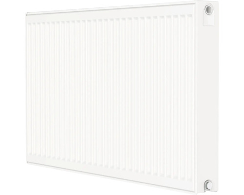 Radiateur à vanne Rotheigner type DK (22) 8 connexions (latérales, en bas à droite ou à gauche ou raccordement central) 600 x 1000 mm blanc sans languettes de fixation