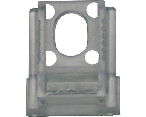 Support pour sabot de serrage SOLUNA pour store plissé sur mesure en plastique transparent Support pour sabot de serrage SOLUNA pour store plissé sur mesure en plastique transparent