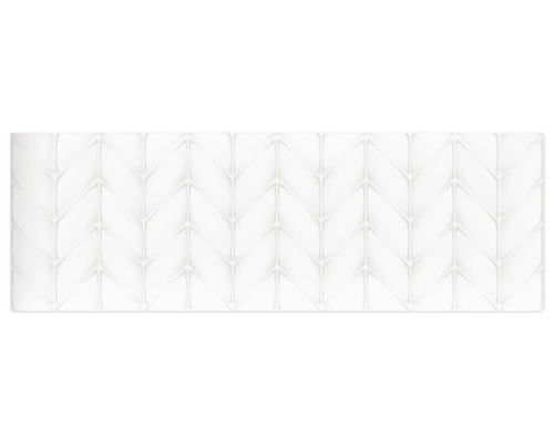Carrelage mural Aden Snow blanc 3D brillant 30x90 cm rectifié