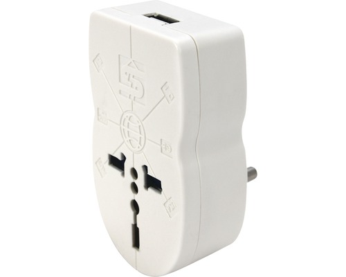 Adapter Schweiz T12 - World Socket 1xUSB