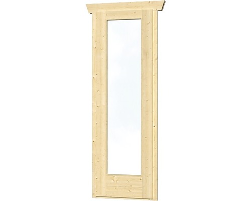 Fenêtre à un vantail pour abri de jardin 28 mm SKAN HOLZ 67x198 cm naturel Cadre de porte en bois pour l''installation