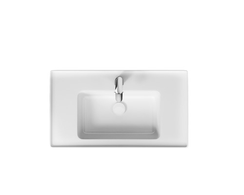 Vue de dessus d''un lavabo avec robinet