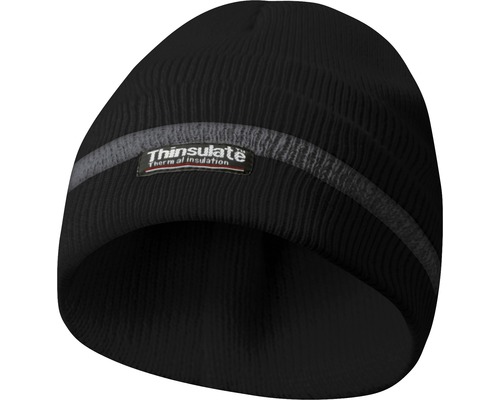 Gebol Bonnet tricoté noir Bonnet tricoté noir avec logo Thinsulate pour isolation thermique