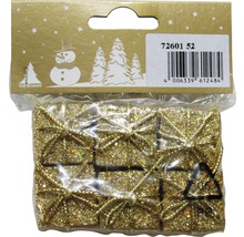 Paquet de pendentifs cadeaux dorés pour sapin de Noël