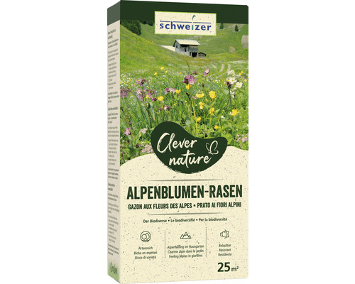 Eric Schweizer Rasensamen Clever Nature Alpenblumen-Rasen 25 m² 625 g