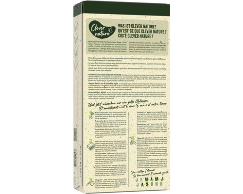 Clever Nature Produktverpackung mit Informationen zu alpinen Blumenwiesen
