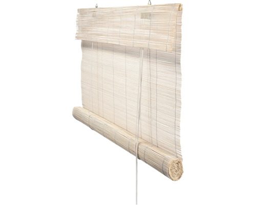 Store bambou lasuré blanc 90x240 cm