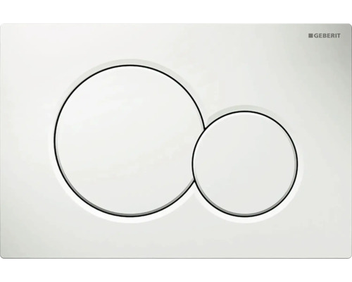 Plaque de commande GEBERIT Sigma 01 plaque blanc brillant / bouton blanc brillant 115.770.11.5