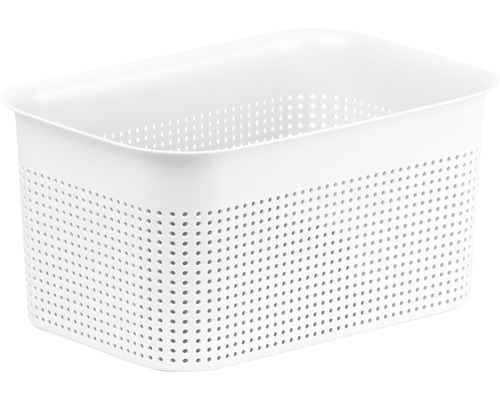 Panier de rangement en plastique avec trous