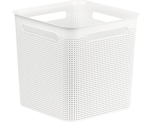 Panier de rangement carré avec poignées