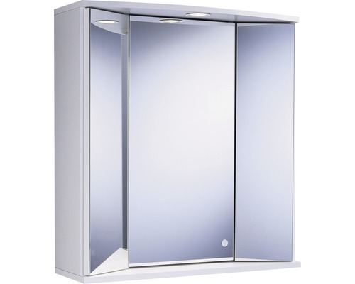 Armoire de toilette pelipal Zino II 65 cm blanc 3 porte LED