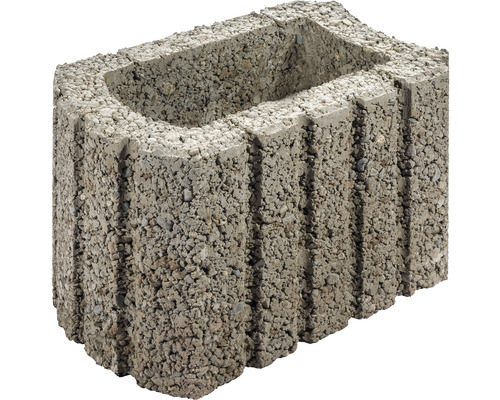 Mini muret floral de soutènement Bellaflor® gris 30x20x20 cm Anneau de plantation en béton gris