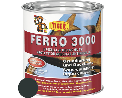 Tiger Ferro 3000 RAL 7016 gris anthracite 375 ml Tiger Ferro 3000 antirouille primaire et couche de finition, boîte