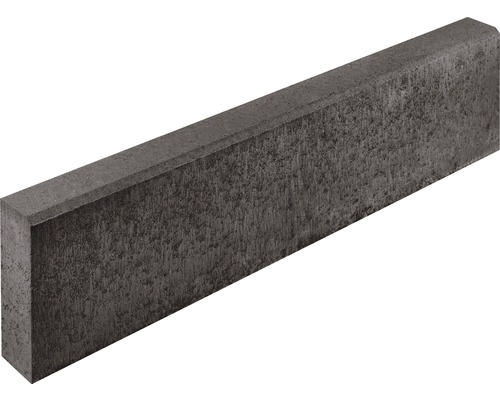Bordure de trottoir profonde en béton anthracite chanfreinée sur un côté 100 x 8 x 20 cm-0