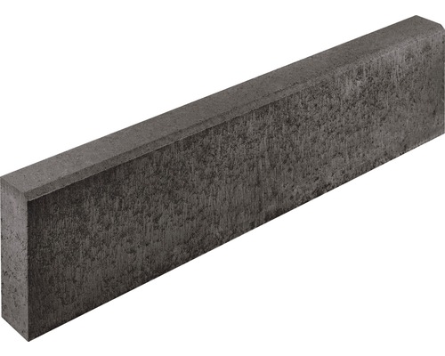 Béton bordure profonde anthracite unilatéral chanfreiné 100x8x20 cm