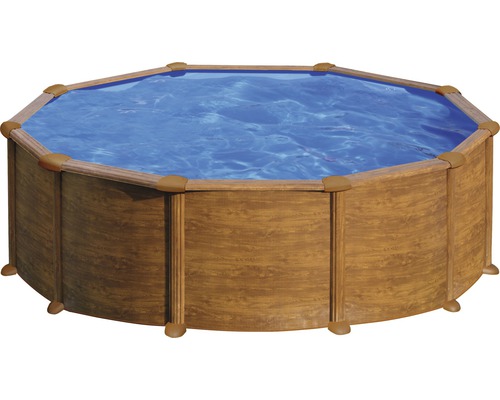 Gre Ensemble de piscine hors sol à paroi en acier ronde Ø 480x132 cm