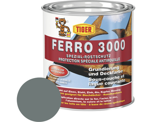 Tiger Ferro 3000 RAL 7005 gris souris 375 ml Tiger Ferro 3000 Protection antirouille, primaire et peinture de finition